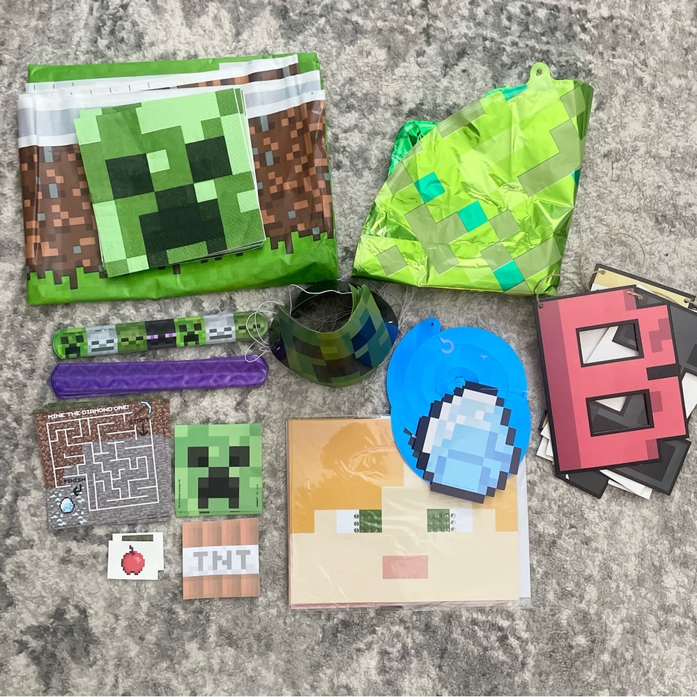 Minecraft Party Supplies Bundle